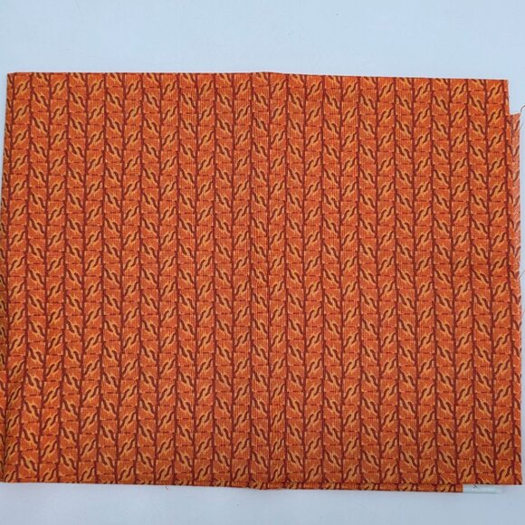 Quilting Craft Fabric Orange Geometric Fall Autumn Kaleidoscope Fat Quarter - Picture 3 of 5